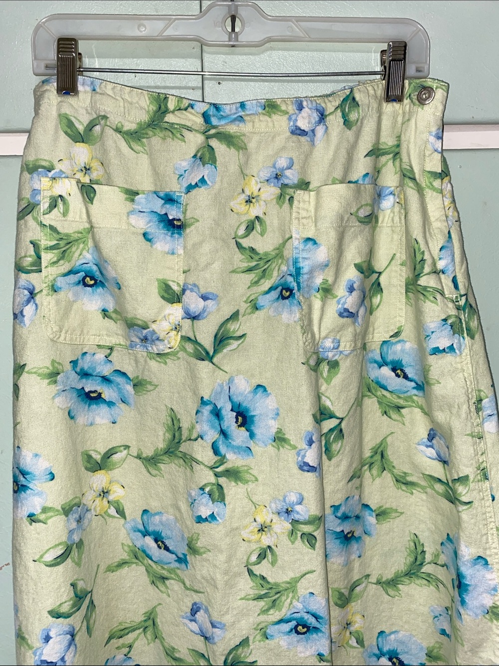 Vintage Liz Claiborne Linen & Rayon blend sweet cottagecore Skirt with flowers - Picture 2 of 10